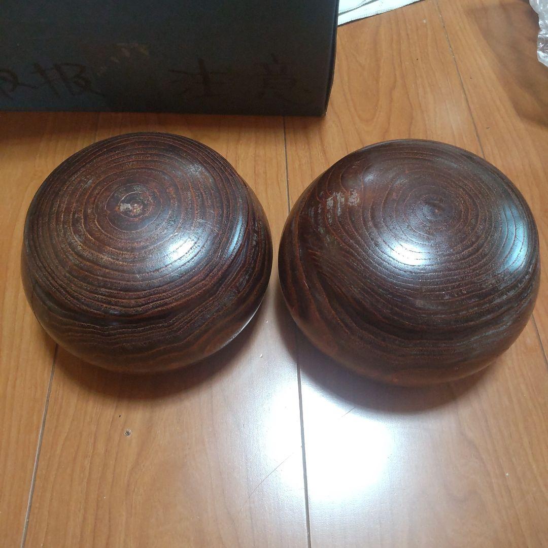 栗碁笥　超特大とガラス製碁石　共に新品