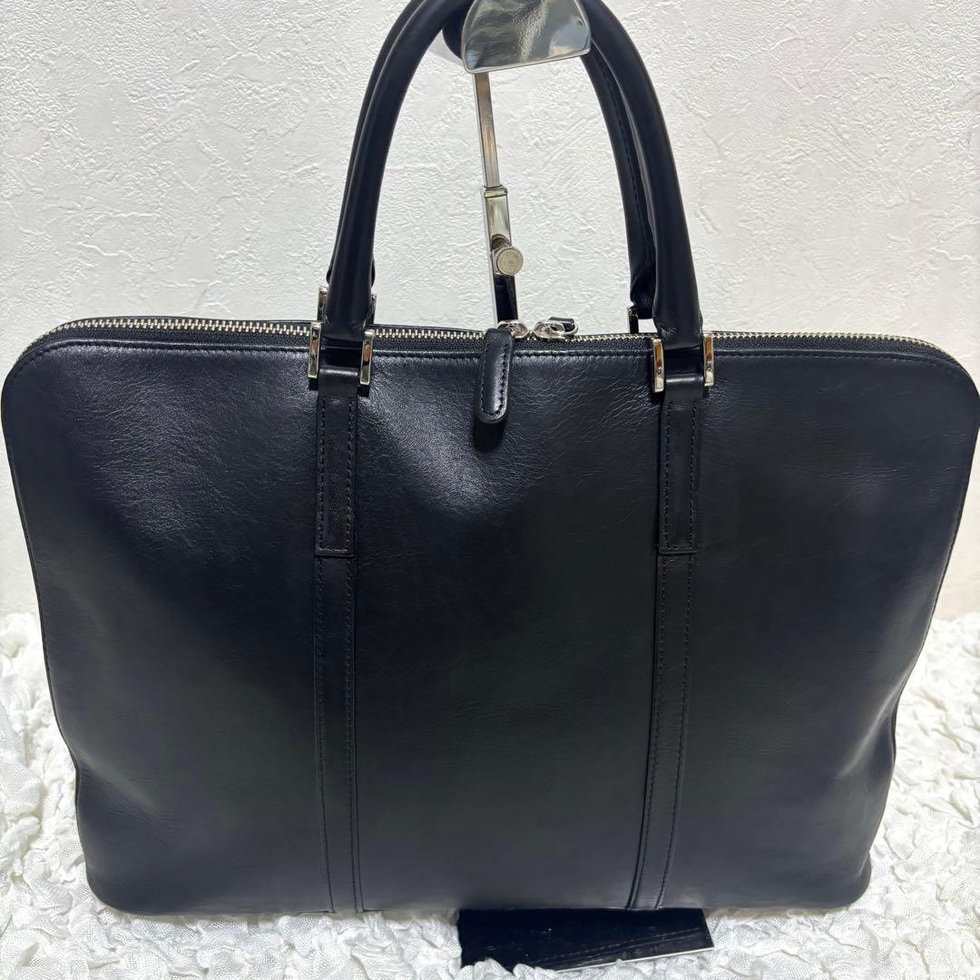 【希少】ビジネスレザーファクトリー 本革 ブリーフケース A4可 ブラック