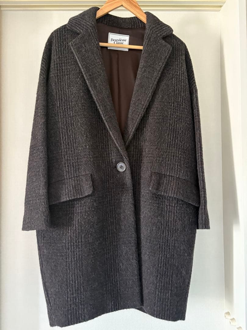 Deuxieme Classe ドゥーズィエムクラス　シャギーチェックコート