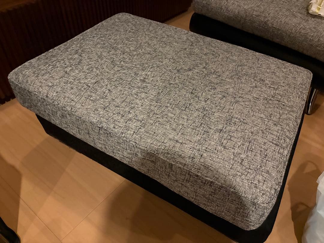 【COCOさん専用】グレーのファブリックオットマン