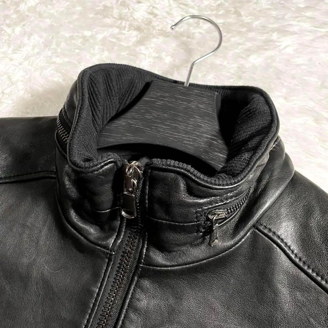 ジュンハシモト インナーライダース ウォッシュド加工 ラムレザー 羊革