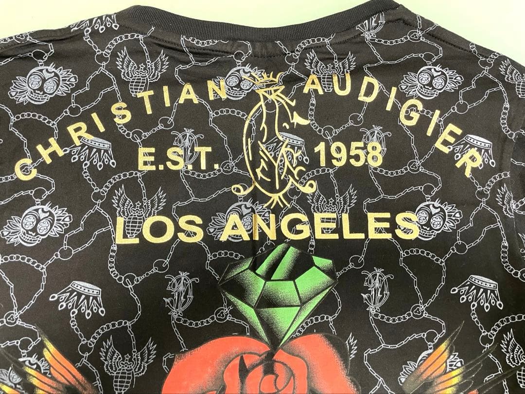 CHRSTIAN AUDIGIERスカル長袖Tシャツ