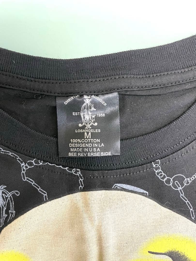 CHRSTIAN AUDIGIERスカル長袖Tシャツ