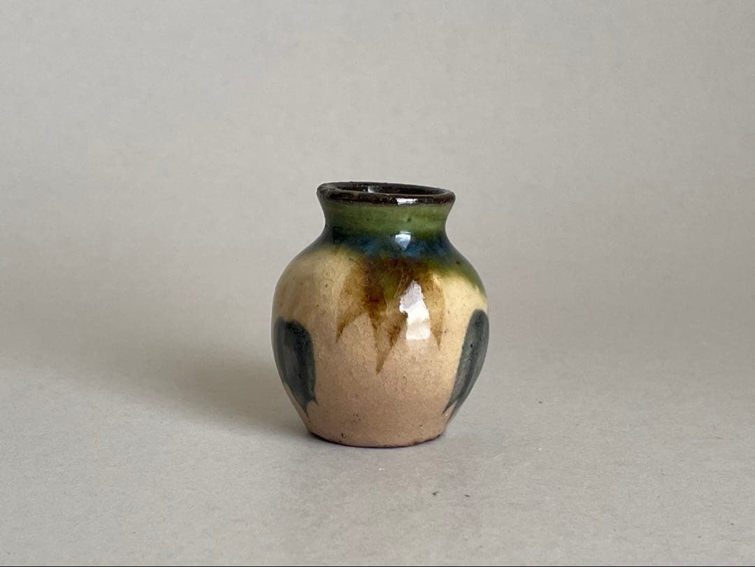 金城次郎 二彩楊枝立 小壺 壺屋時代 人間国宝 壺屋焼 やちむん 民藝