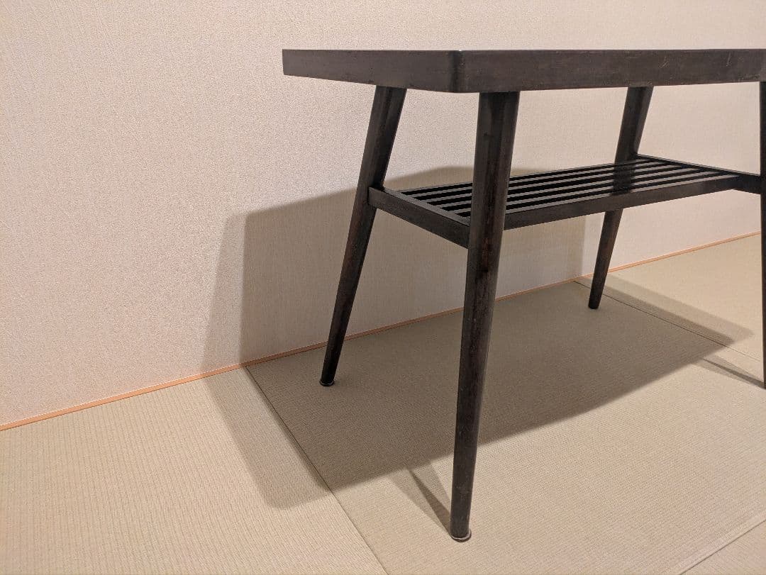 【北欧ミッドセンチュリー風】サイドテーブル マガジンラック付き コーヒーテーブル