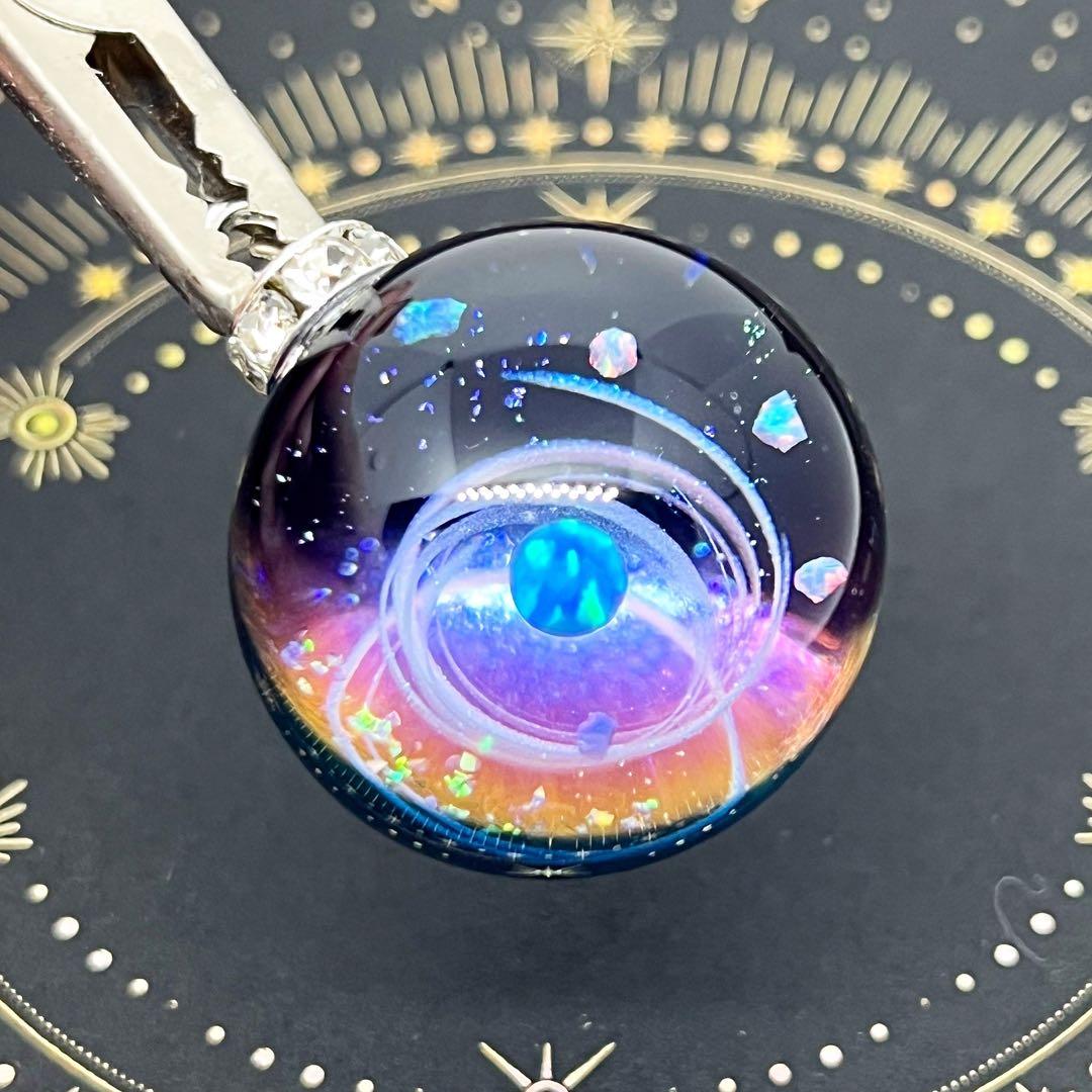【ハンドメイド】宇宙玉チャーム　３個