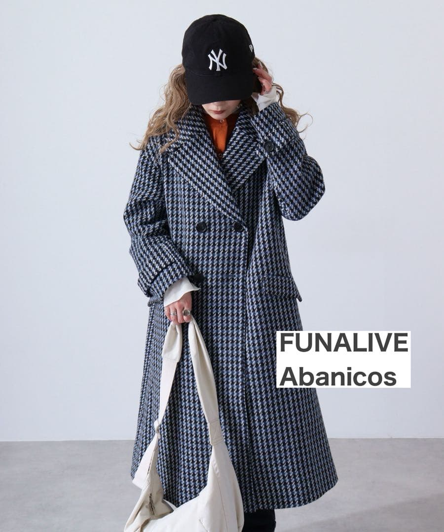 FUNALIVE【未使用】Abanicos ダブルブレストチェックコート