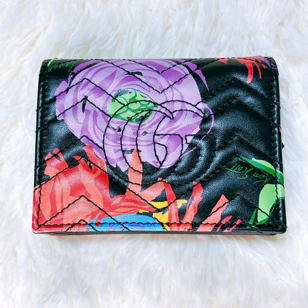 美品✨グッチ ケンスコット GGマーモント 二つ折り財布 キルティング 花柄
