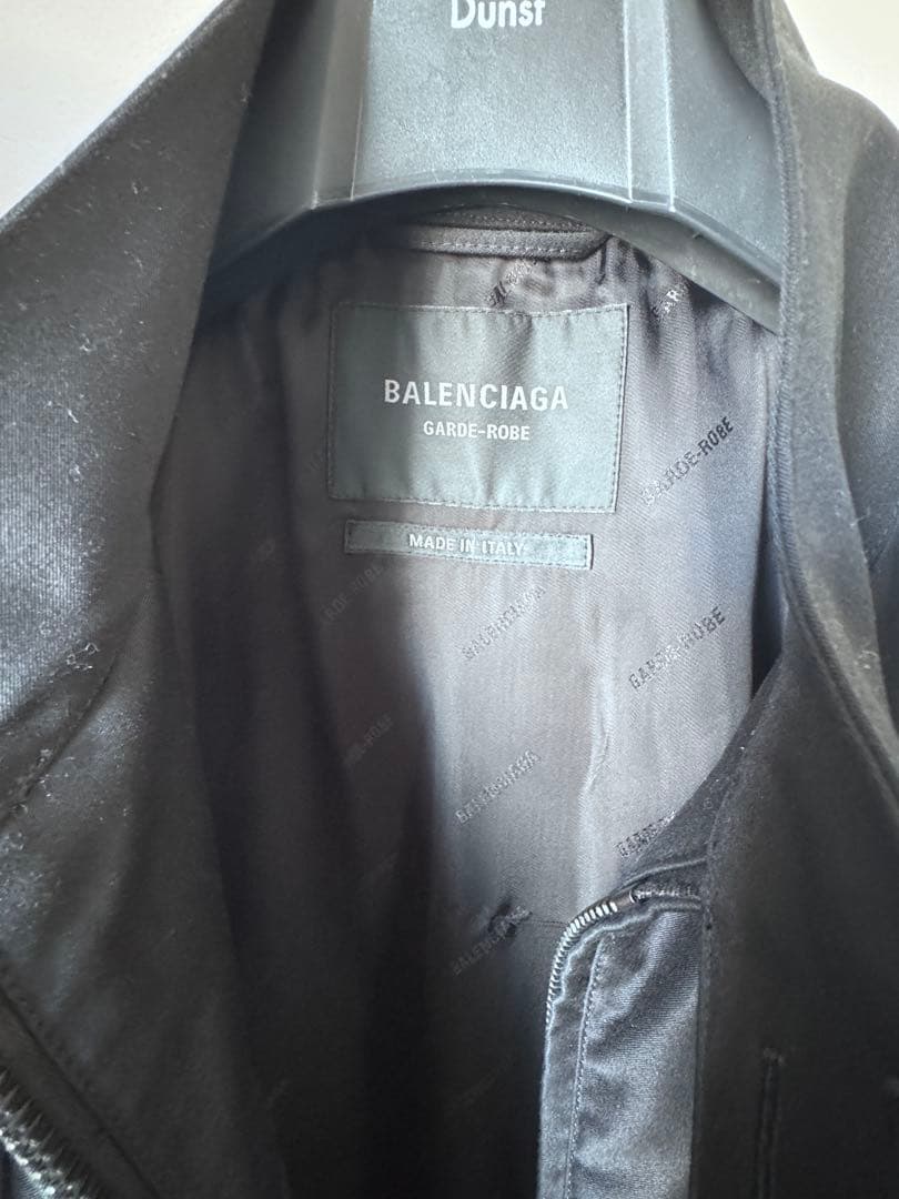 balenciaga 黒 シングルライダースジャケット