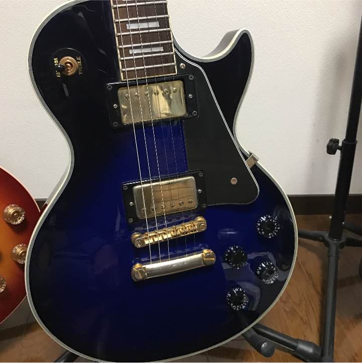値下げ中・青のレスポール【送料無料】+付属パーツ有り
