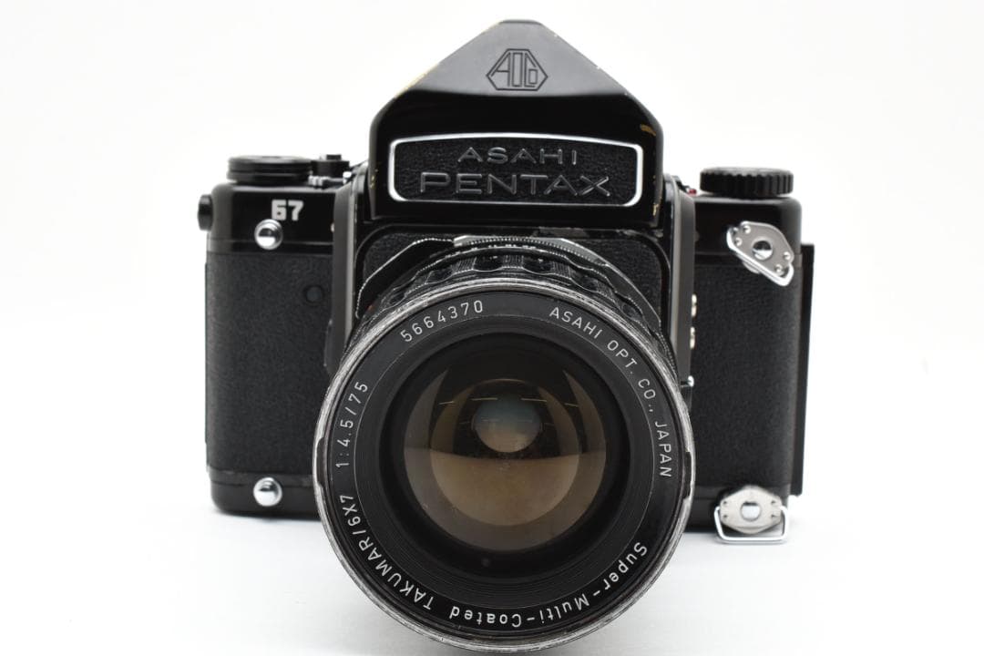 【動作品】Pentax 67後期ミラーアップ付 ボディ＋75mm F4.5おまけ