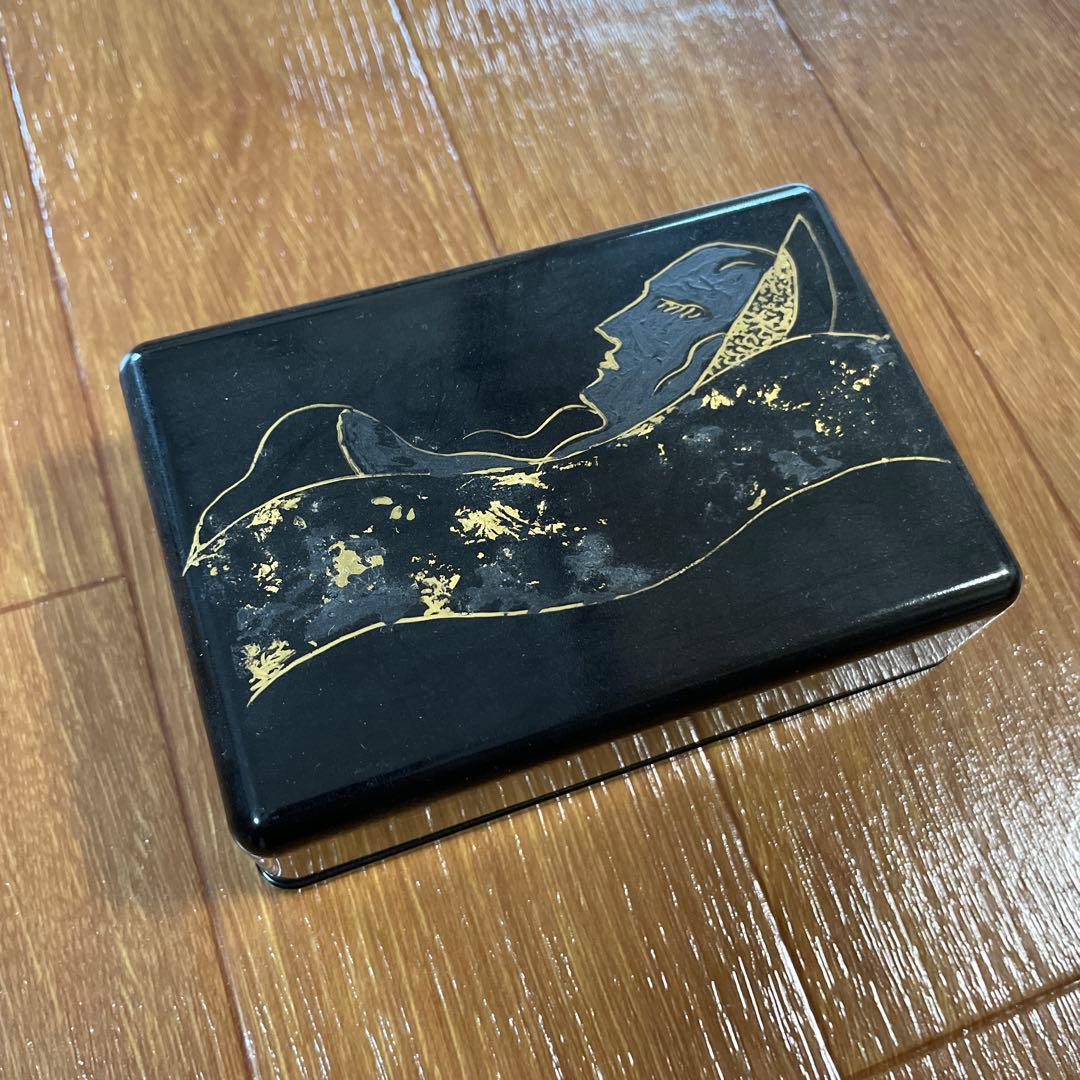 天野喜孝直筆 黒漆器 文箱