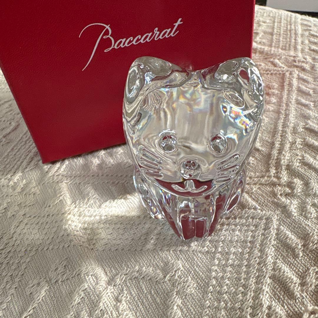 バカラ Baccarat クリスタルフィギュア　猫