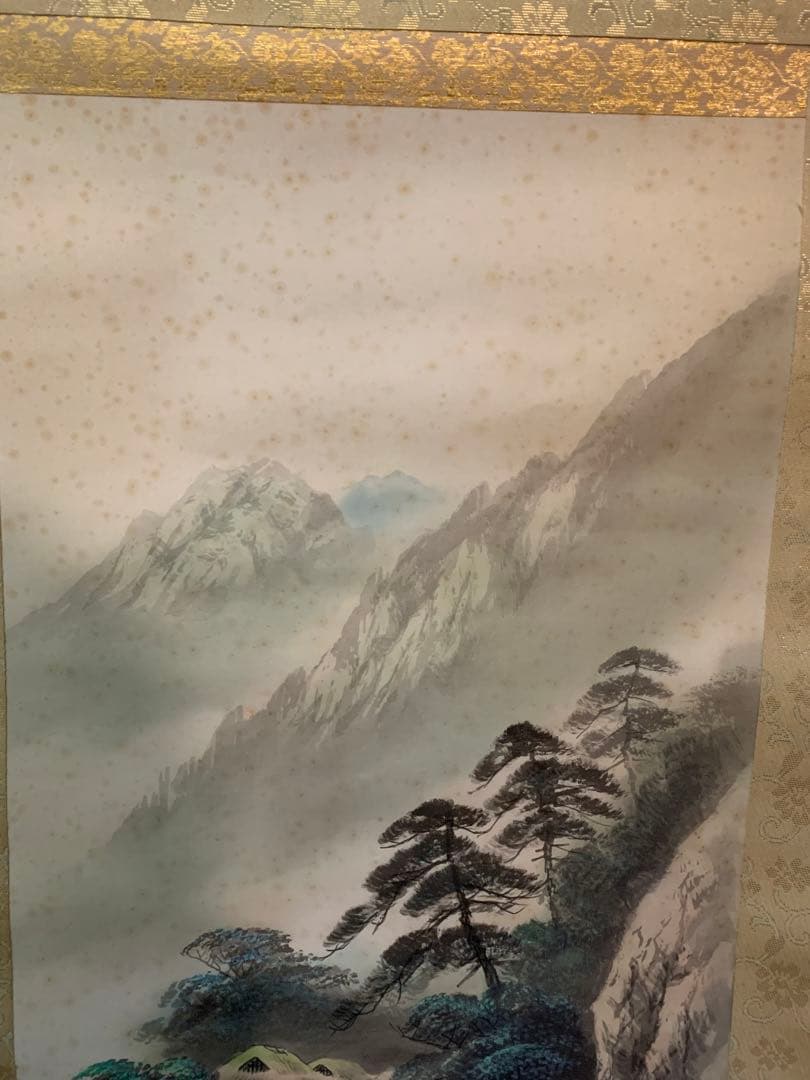 水墨画 山水画 風景画 掛け軸 壁掛 行程
