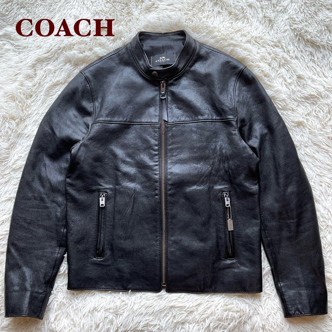美品✨COACH レザージャケット　シングルライダース　M ブラック　88799