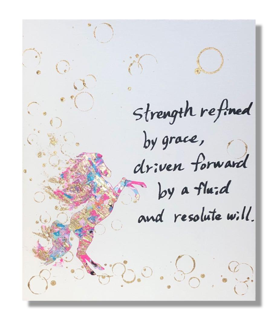 絵画　油絵　原画　一点物　馬　スタイリッシュ　アート　インテリア　F8