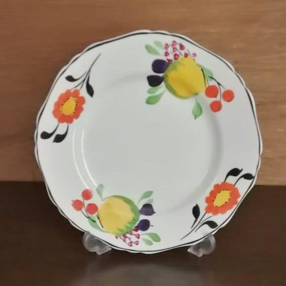 逸品　英国　サムソンハンコック　ケーキ皿　飾り皿　アイボリーウェア　1930年製