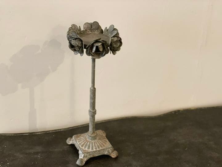 キャンドルスタンド　グレー　シャビー　花　置物　キャンドルホルダー　バラ 18