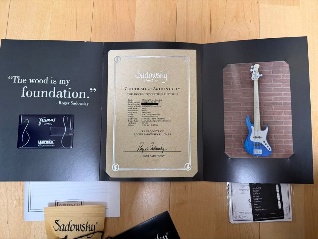 ベース Sadowsky ML22 WL5 ASH BLT STN