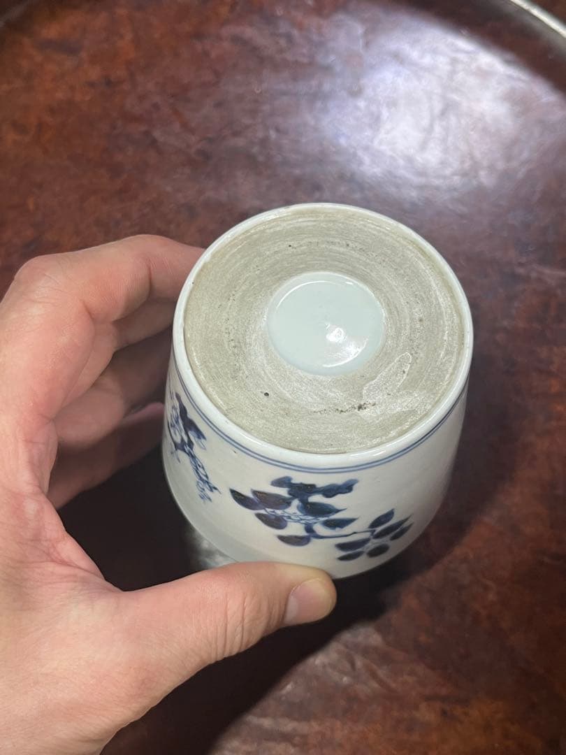 古伊万里　蕎麦猪口　あじさい　鶯　ウグイス　梅　紫陽花　民藝　そば猪口事典掲載