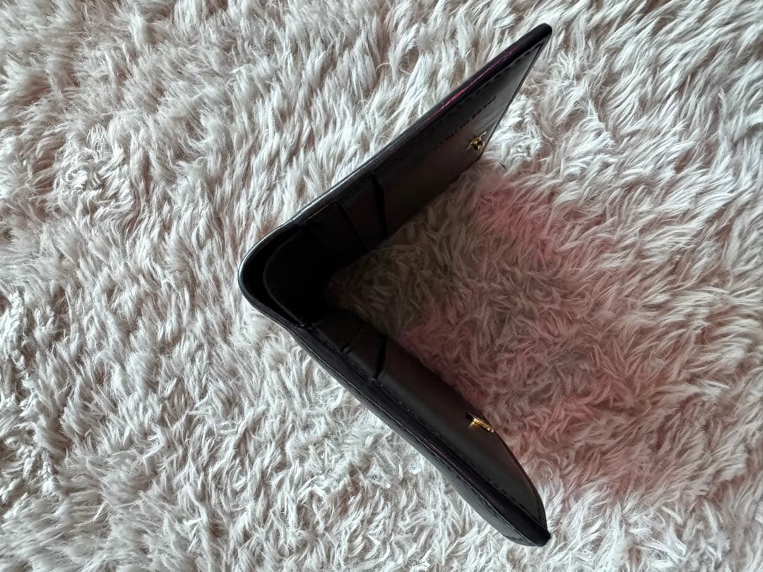 CELINE 二つ折り財布 ブラック レザー