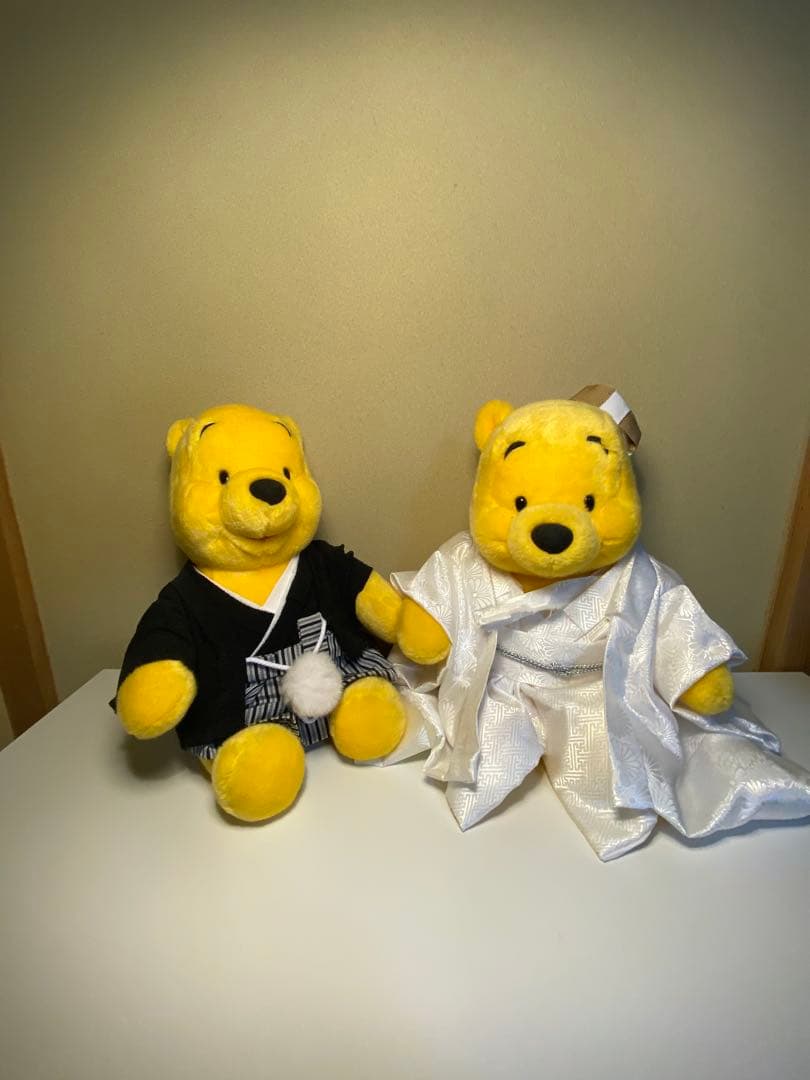 プーさん 和服 ぬいぐるみ 2体セット「手作り」　値段交渉あり