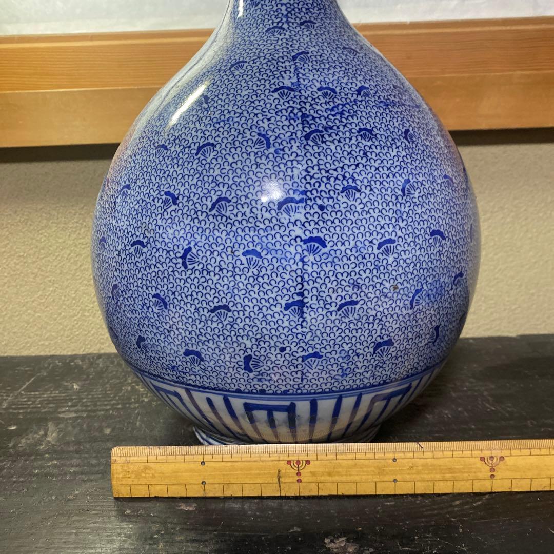 明治古伊万里みじん徳利35cm18cm