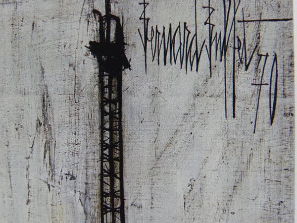 ベルナール・ビュッフェ「La tour Eiffel」希少画集の額装画、人気作品