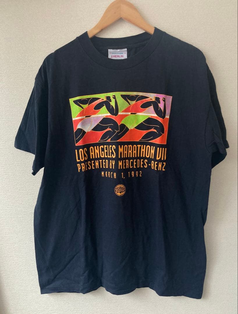 レア 1992 Los Angeles Marathon Tee ベンツ