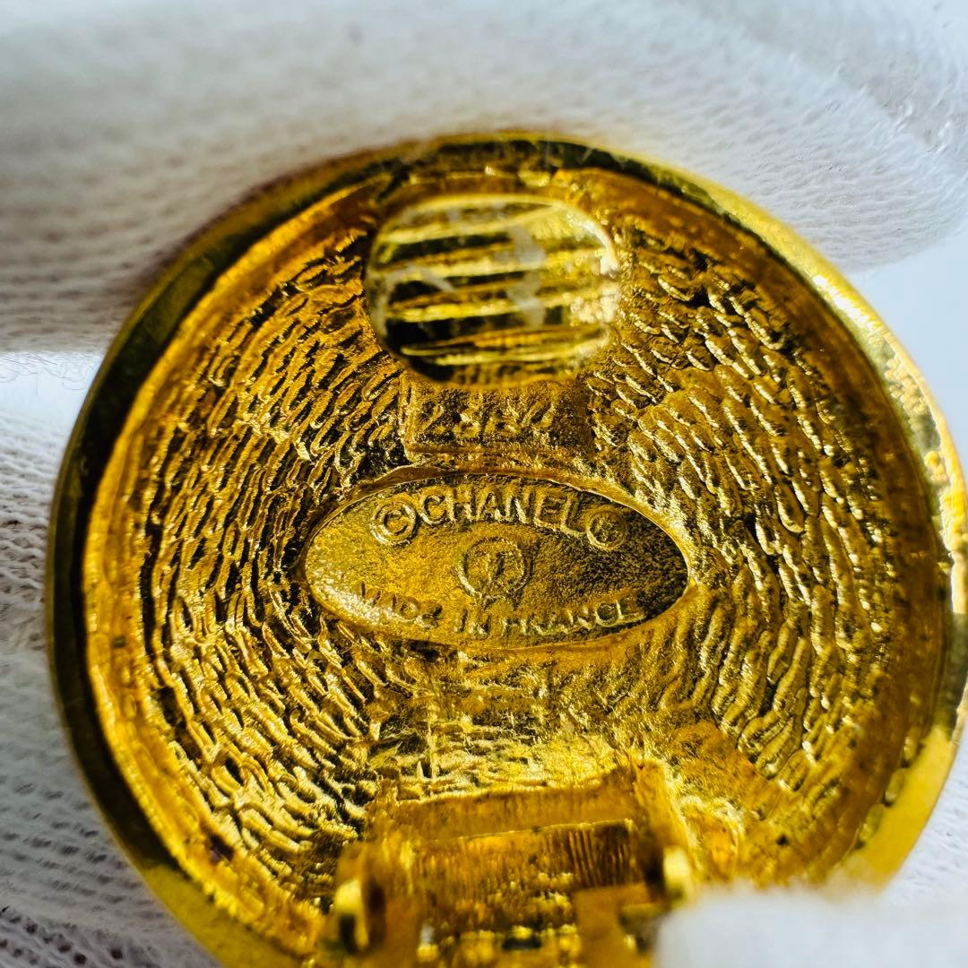 ✨CHANEL✨ココマーク✨ゴールド✨マトラッセ✨ヴィンテージ✨イヤリング✨