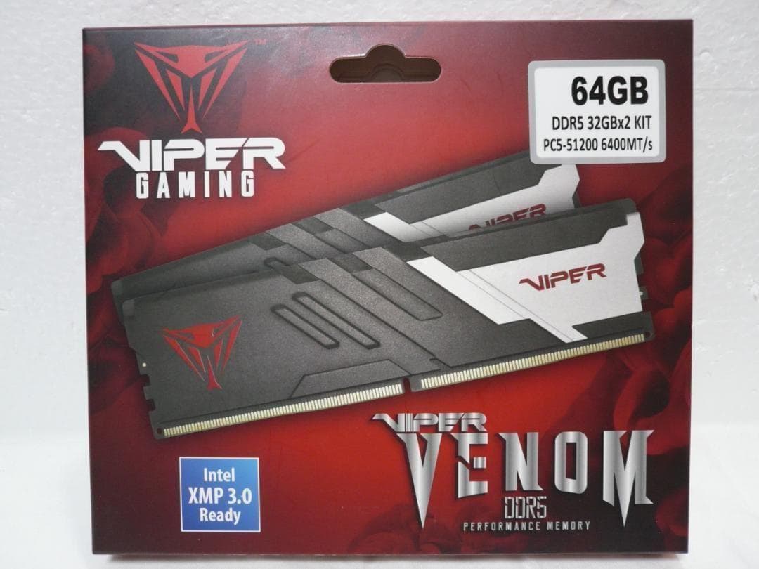 メモリー DDR5 DIMM 64GB 6400MT 32GBx2 ViperVenom