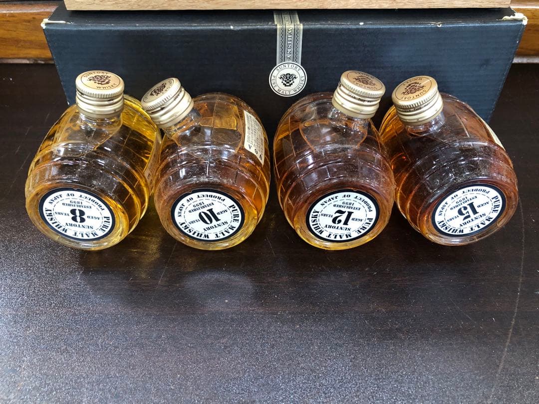 値下げサントリー ピュアモルトウイスキー エイジングセット8、10、12、15年