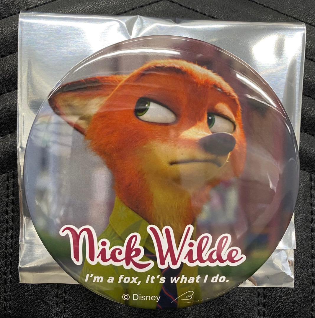 レア　ディズニー　ズートピア　缶バッジ　ニック　スタンド付き　シークレット　限定
