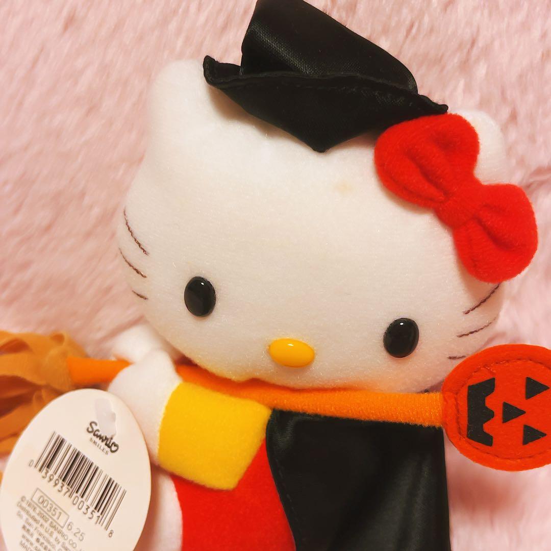 希少レア　ハローキティ　マスコット　ハロウィン　魔女　ホウキ　USA 2002