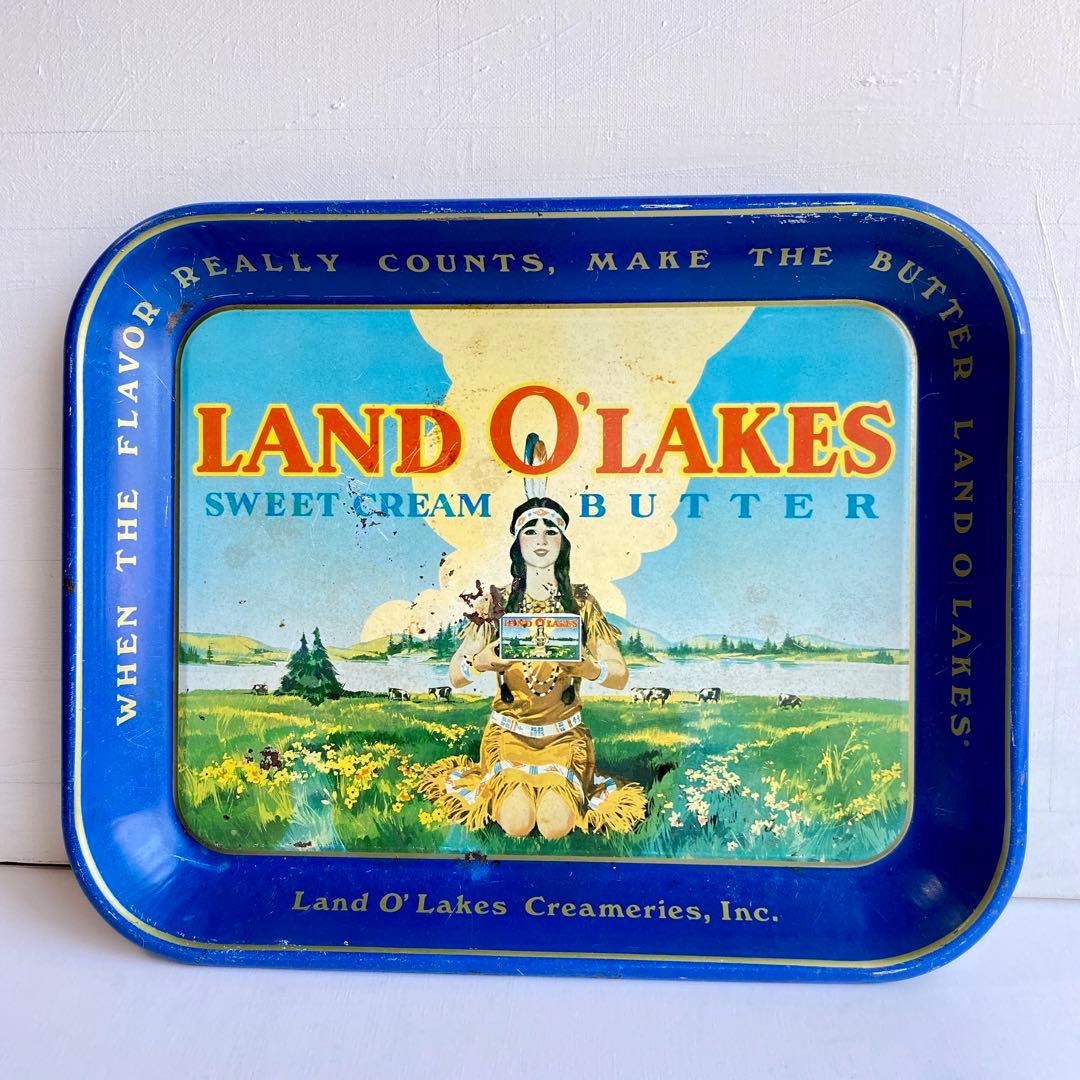 レア ブリキトレイ ヴィンテージ ランド O レイク1950年代 USA
