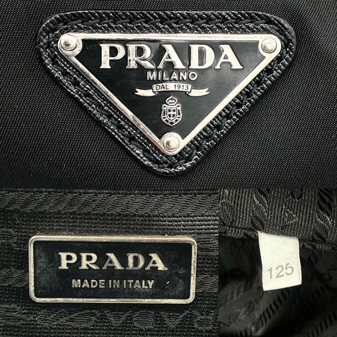 【PRADA】キャリーケース　旅行鞄　三角ロゴプレート　ナイロン　ブラック