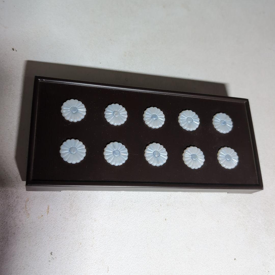 香道具志野流　十種香札銀葉盤　樹脂製