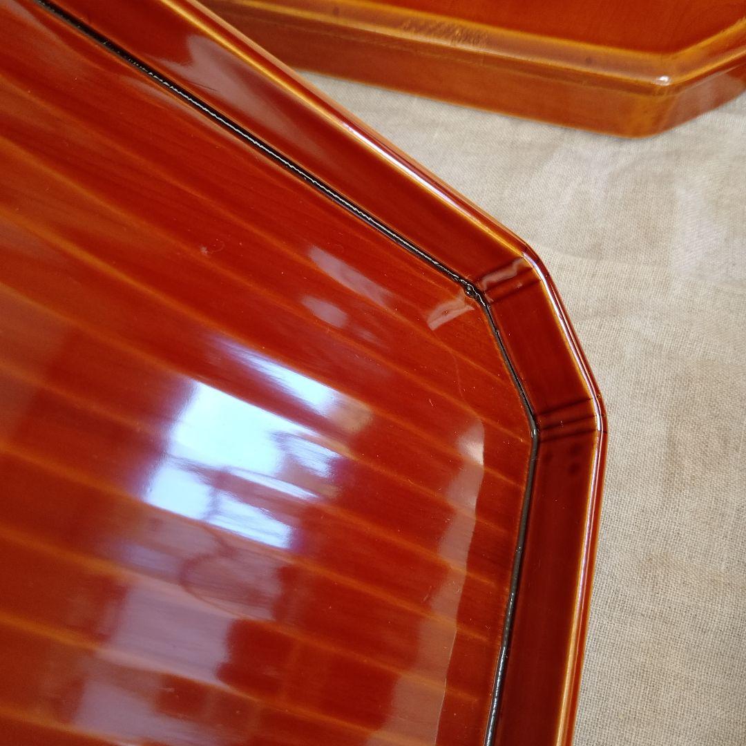 飛騨春慶　懐石膳　四角盆　4枚