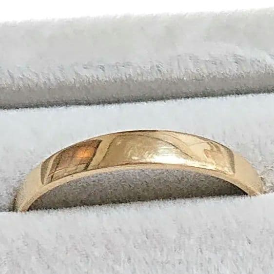 k18 シンプル イエローゴールド 地金 リング 指輪 14号 18金