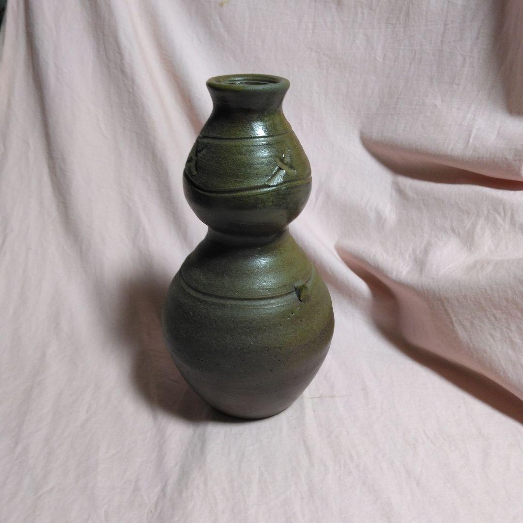 備前焼　瓢箪型　花入れ