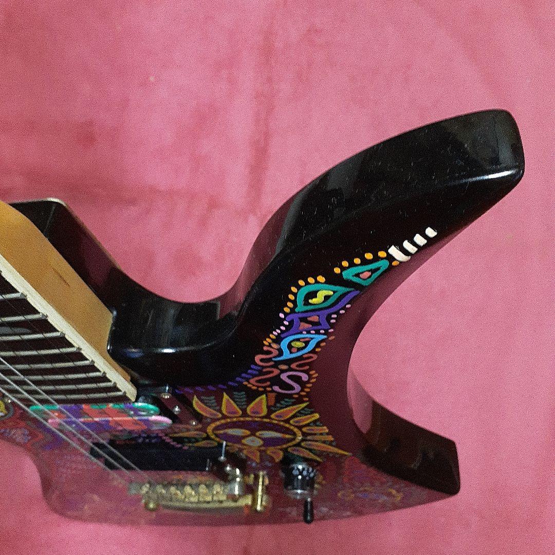 【良・美品】サイケペイント・hideモデル。MGモッキンバードエレキギター。