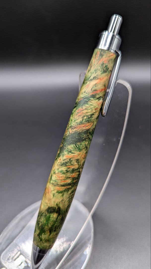 303ペン工房翌檜　スタビライズドウッドバーチバール　木軸シャーペン　ボールペン