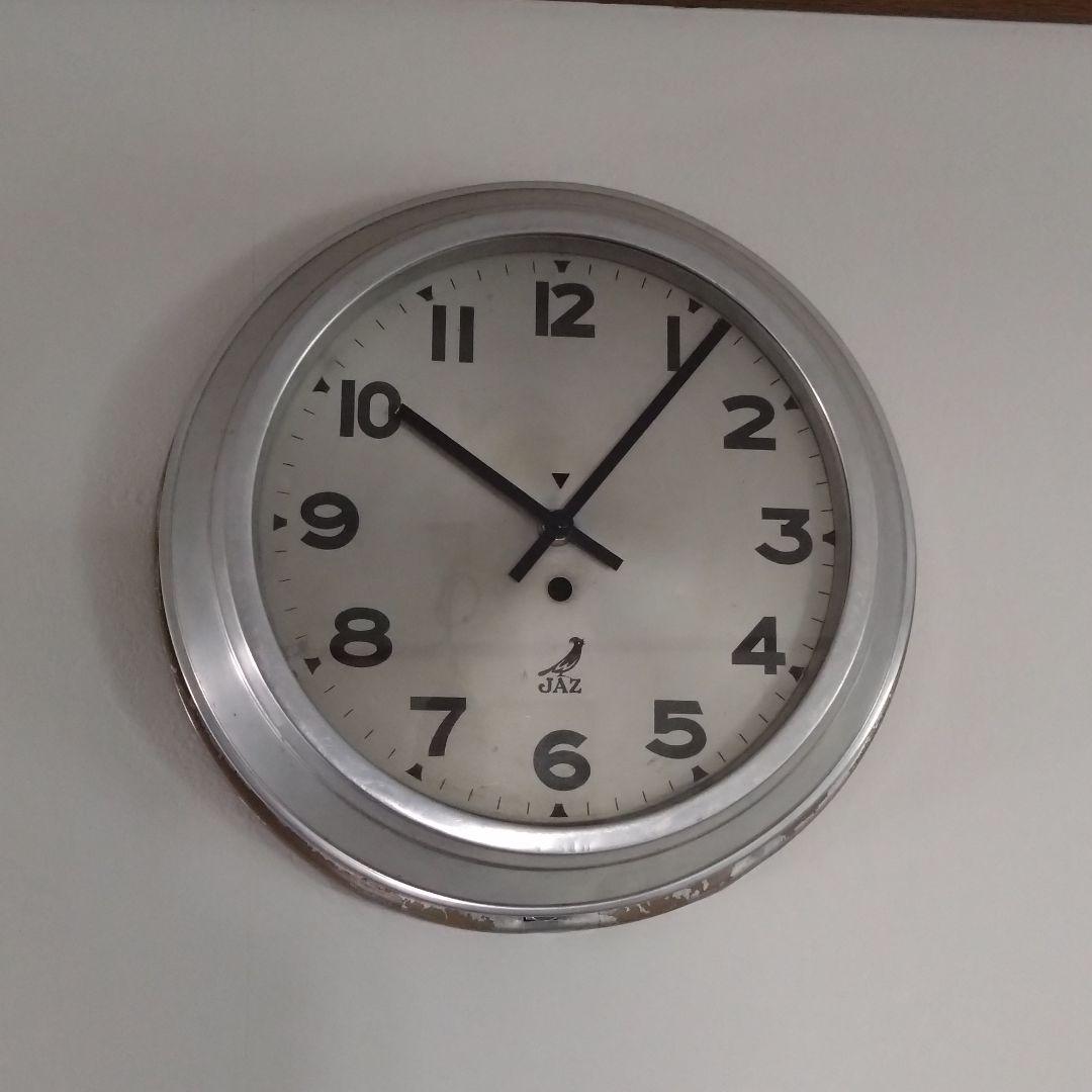 フランス アンティーク インダストリアル JAZ 壁掛け時計　クオーツ　クロック