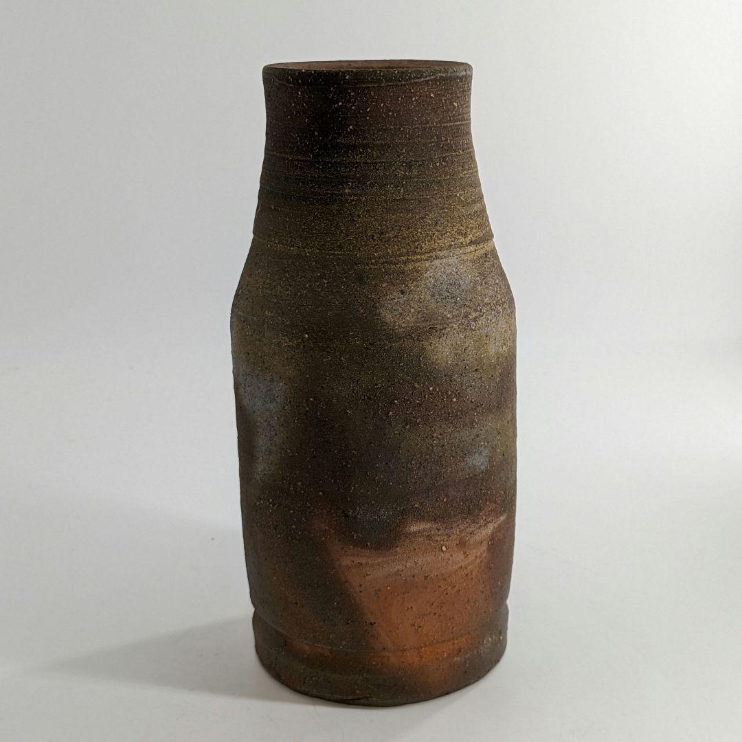 人間国宝 藤原雄 備前焼 花入 合箱栞 花器 フラワーベース 華道具 花瓶 花生