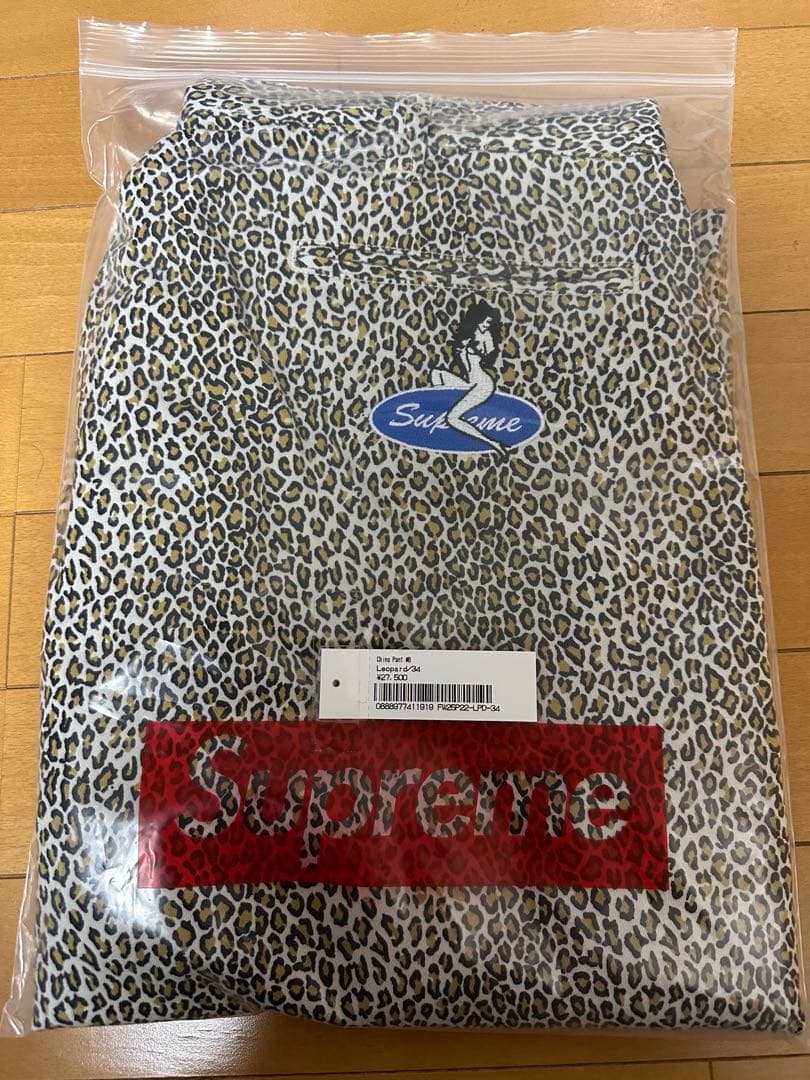 supreme chino pants 34シュプリーム　チノパンツ　レオパード