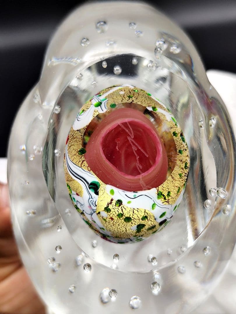 超希少品☆黒木国昭 光琳 金彩象嵌 干支 子 ガラス工芸 ねずみ