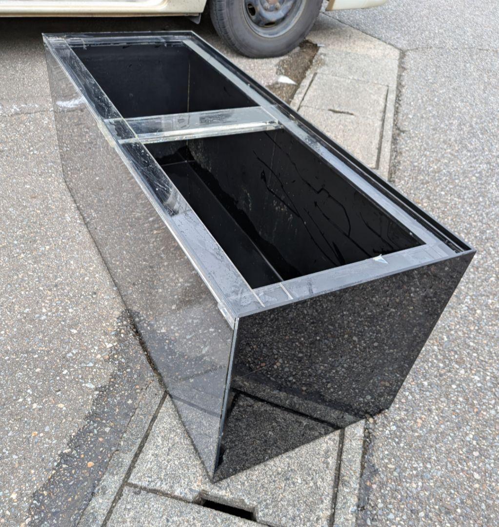 美品！！1200×450×4504面ブラックアクリル水槽　※送料込み！