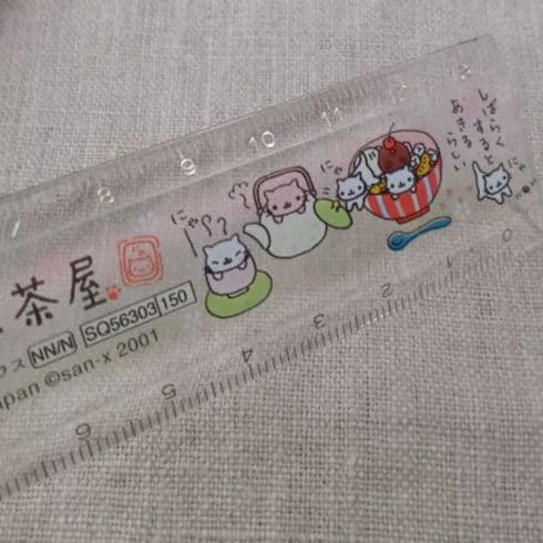 d*2様 ボールペン５本セット＋定規　にゃんにゃんにゃんこ　当時物　平成女児