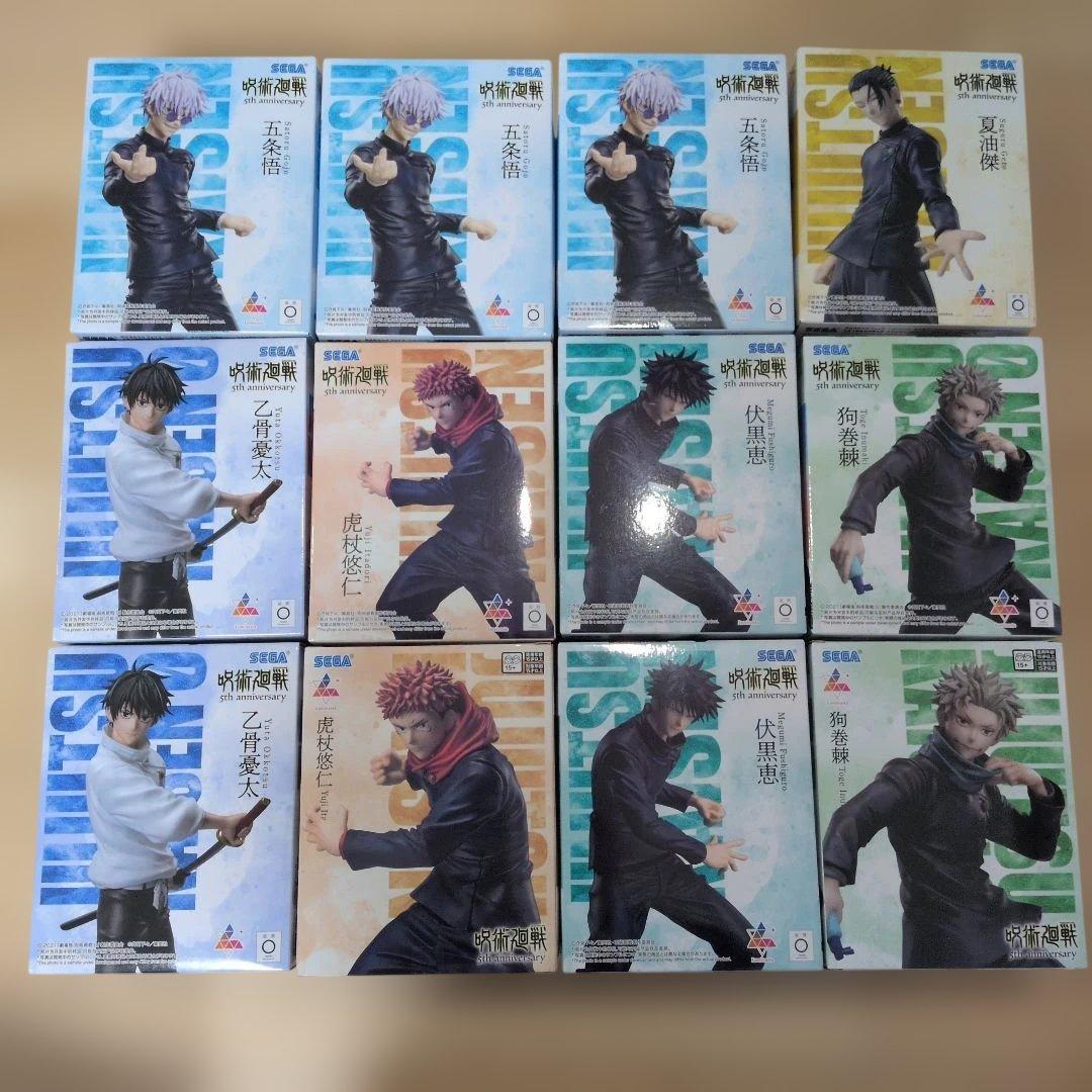 呪術廻戦 5周年 Luminasta フィギュア ラウンドワン 五条 夏油 狗巻