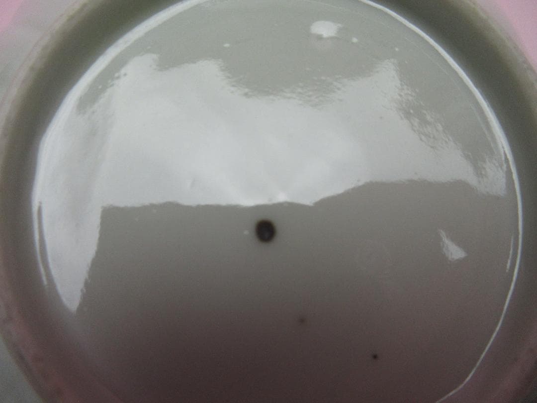 時代 金彩 赤絵 花形 花 巻物紋 中鉢3客 アンティーク M70627